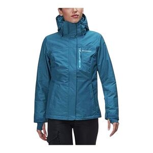 Columbia Alpine Action Omni-Heat Jacket Blue Hooded Women’s Size S NWT